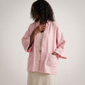 Kimono Eva Court en Lin baby pink
