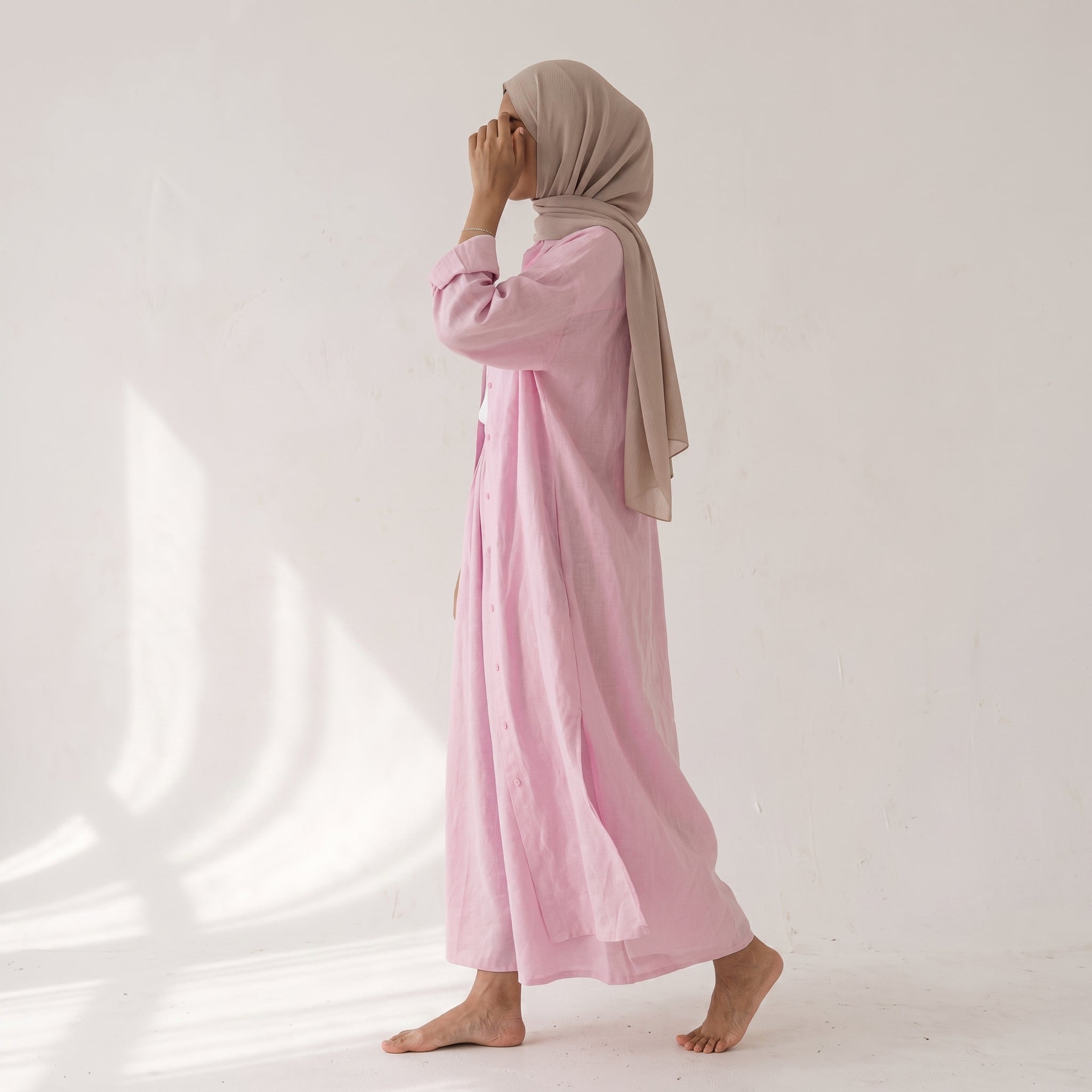 Ensemble TIFA en Lin baby pink