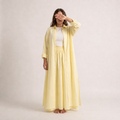 Ensemble TIFA en Lin Froissé butter yellow